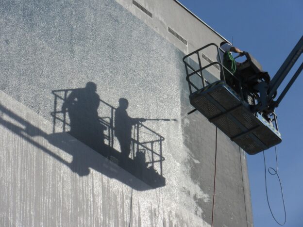 cleaning, facade, building, lifting platform, the shade, workers, work, high, no fear of heights, cleaning, cleaning, cleaning, lifting platform, lifting platform, lifting platform, lifting platform, lifting platform
